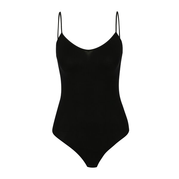 Body tanga negru cu bretele ajustabile Pieces Isla