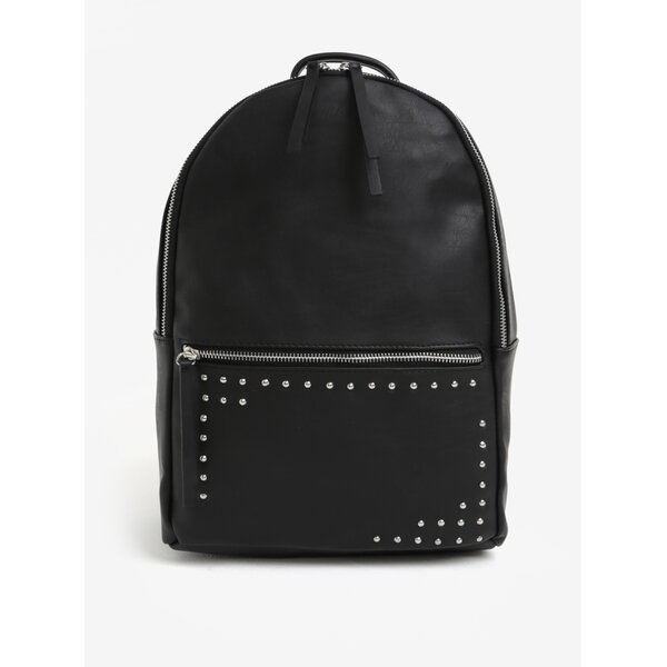 Rucsac negru cu tinte decorative Pieces Iano