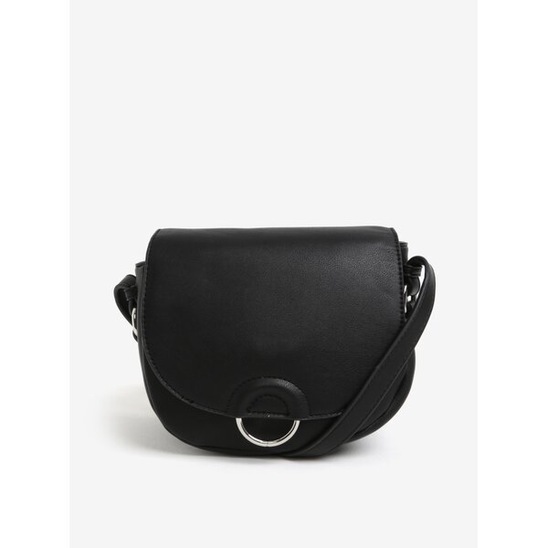 Geanta mica neagra cu detaliu metalic Pieces Alice