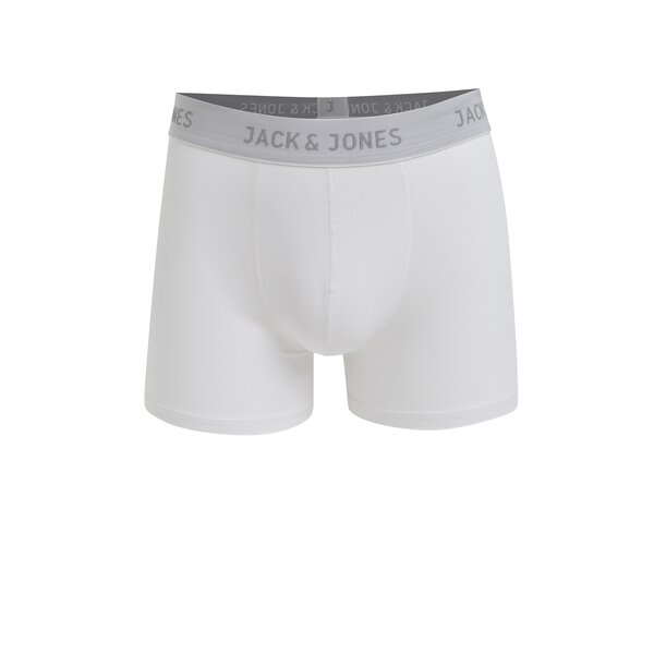 Boxeri albi cu banda elastica si logo - Jack & Jones Pima