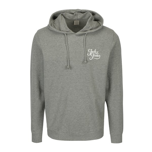 Hanorac gri melanj cu print Jack & Jones Galions