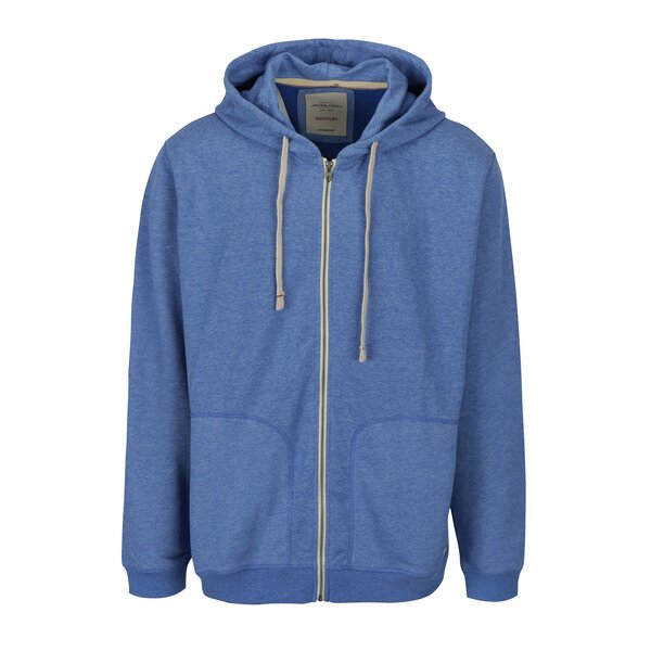 Hanorac albastru melanj cu buzunare Jack & Jones Recycle