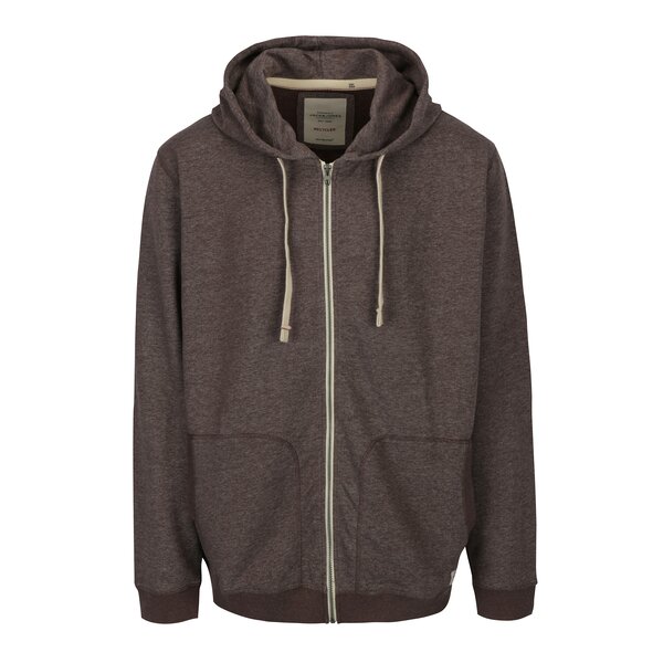 Hanorac maro melanj cu buzunare Jack & Jones Recycle