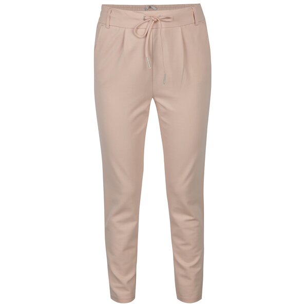Pantaloni roz pal cu talie elastica - ONLY Poptrash