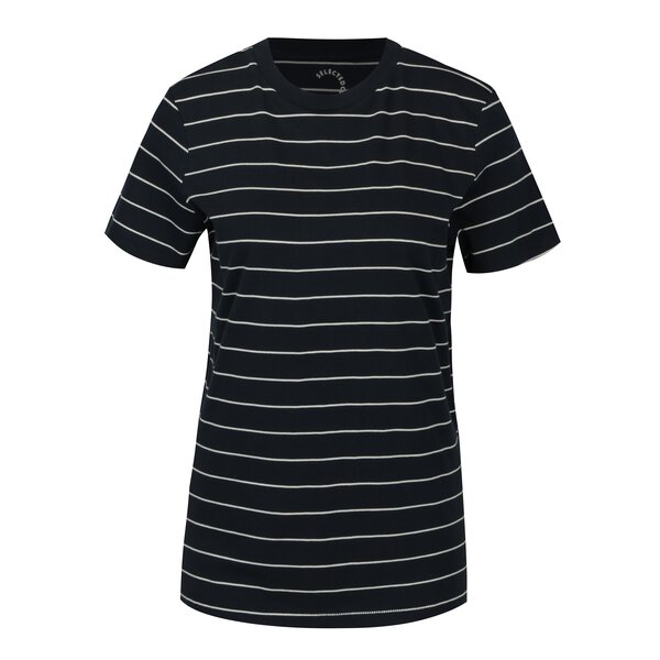 Tricou bleumarin in dungi Selected Femme MyPerfect