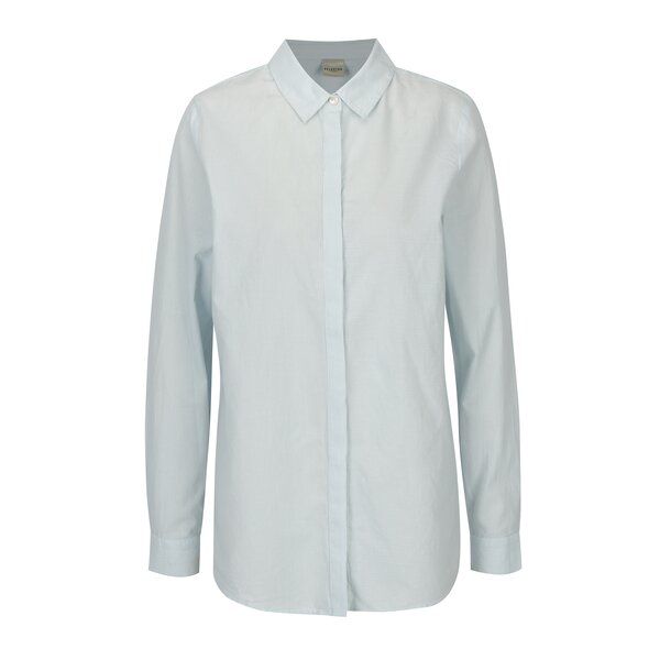Camasa bleu in dungi cu nasturi ascunsi Selected Femme Noella