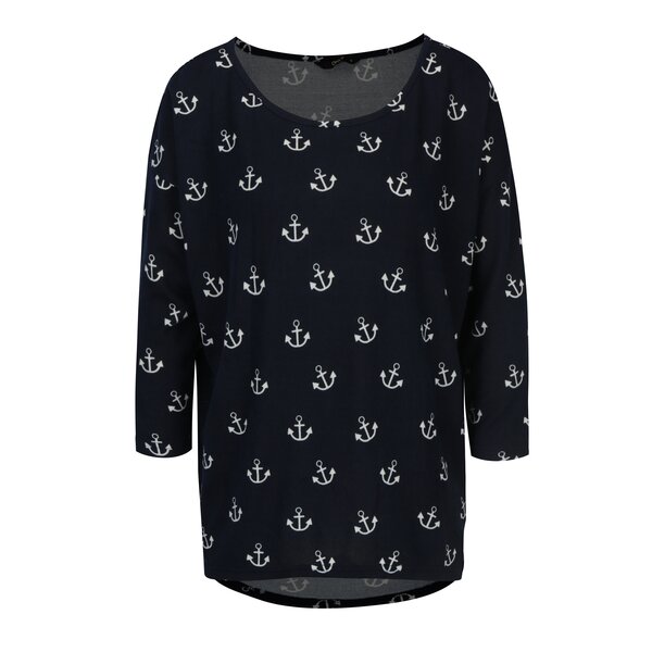 Bluza oversized bleumarin cu ancore - ONLY Elcos