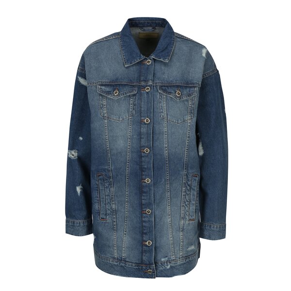 Jacheta lunga din denim cu aspect uzat - ONLY Crispy