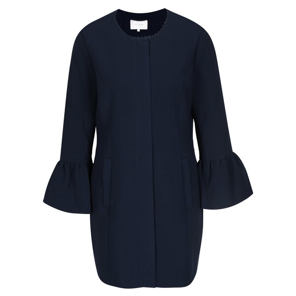 Pardesiu bleumarin cu maneci clopot - VILA Mary