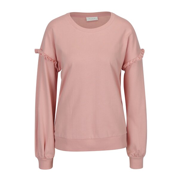 Bluza roz cu volane pe maneci - VILA Lovely