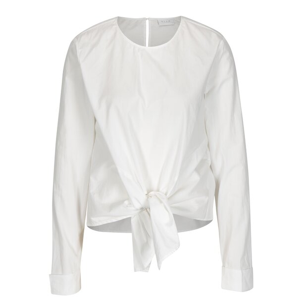 Bluza alba cu nod decorativ in fata - VILA Justy
