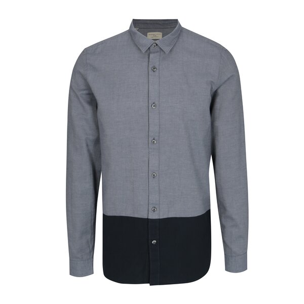 Camasa regular gri albastrui & bleumarin - Selected Homme Two Todd