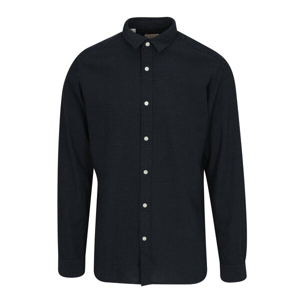 Camasa slim fit bleumarin cu buline - Selected Homme One Tyler