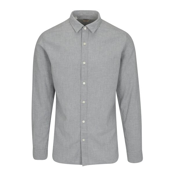 Camasa slim fit gri cu buline - Selected Homme One Tyler
