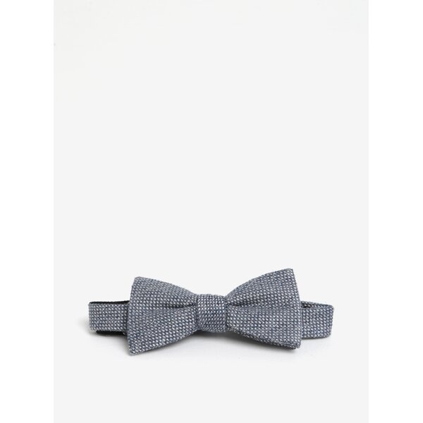 Papion gri albastrui din matase cu model - Selected Homme Marcel