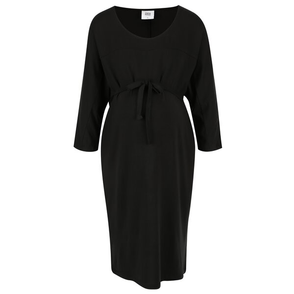 Rochie neagra cu maneci 3/4 pentru femei insarcinate - Mama.licious Nania
