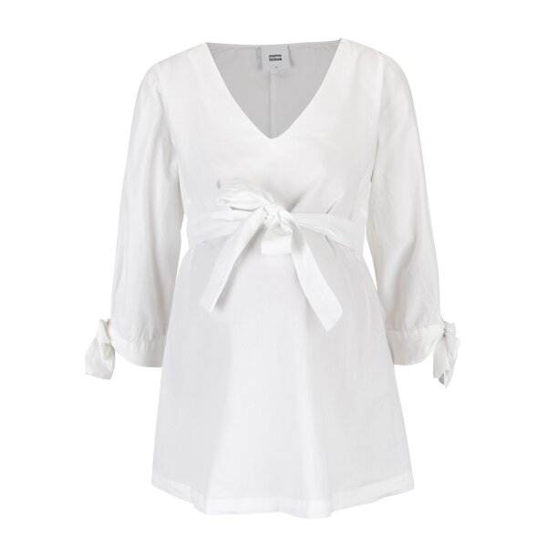 Bluza alba cu maneci 3/4 pentru femei insarcinate - Mama.licious Krista