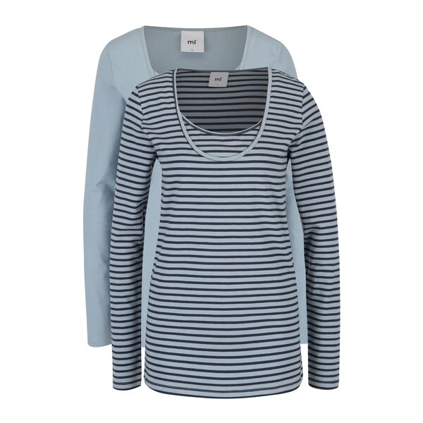 Set de 2 bluze albastre pentru alaptare - Mama.licious Lea