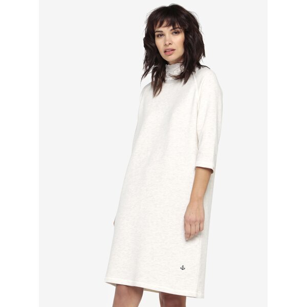 Rochie crem melanj cu guler din dantela Scotch & Soda