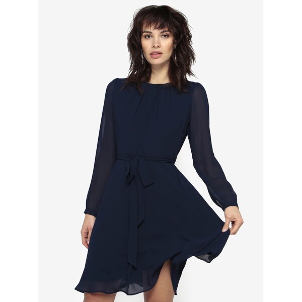 Rochie bleumarin cu maneci transparente Billie & Blossom