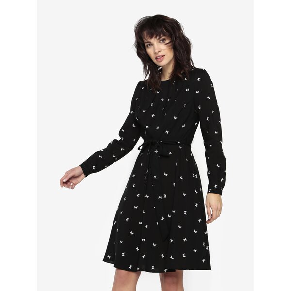 Rochie neagra cu print fluturi Billie & Blossom