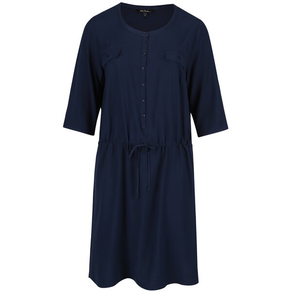 Rochie albastra cu maneci 3/4 - Ulla Popken