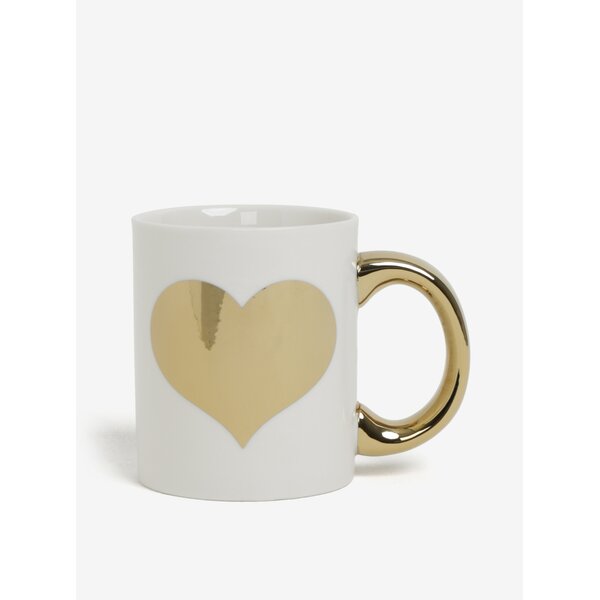 Cana crem cu print si detaliu auriu - Sass & Belle