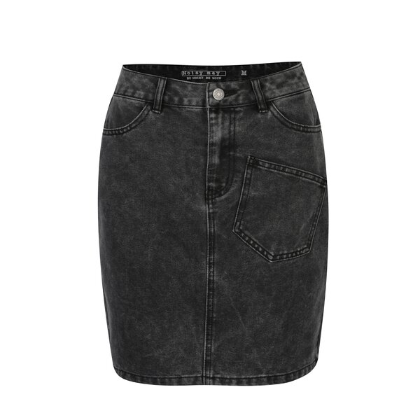 Fusta neagra din denim cu buzunar frontal Noisy May Sophia