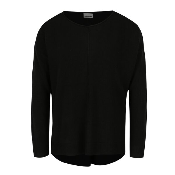 Pulover asimetric negru cu maneci raglan Noisy May Chen