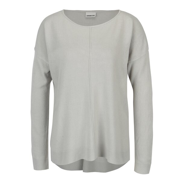 Pulover asimetric gri deschis cu maneci raglan Noisy May Chen