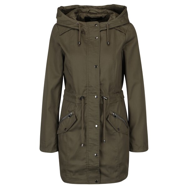 Jacheta parka verde inchis cu gluga VERO MODA Samanta
