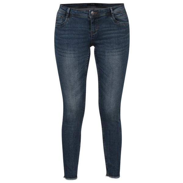 Blugi slim fit albastri cu talie joasa VERO MODA Five