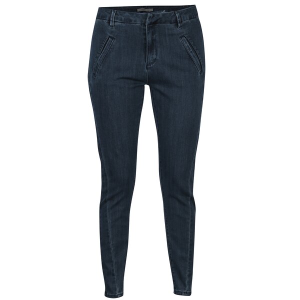 Blugi slim fit albastri cu talie inalta VERO MODA Victoria