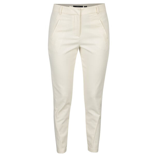 Pantaloni crem cu talie inalta VERO MODA Victoria