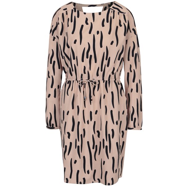 Rochie roz deschis cu print abstract si snur in talie - VERO MODA Bali