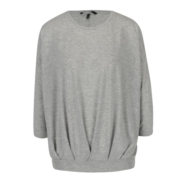 Bluza lejera gri melanj cu maneci 3/4 - VERO MODA Jakuri