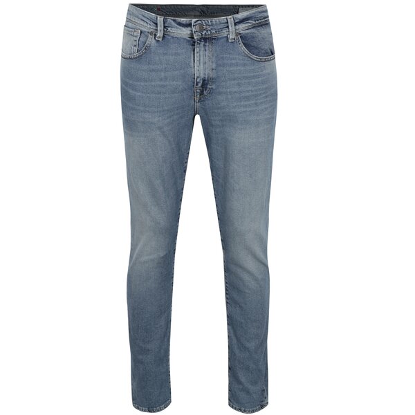 Blugi slim fit albastru deschis cu aspect prespalat - Selected Homme Leon