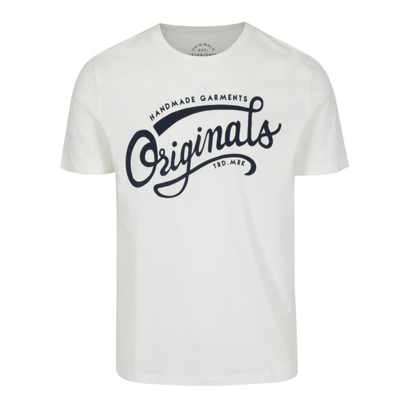 Tricou alb prafuit cu print - Jack & Jones New Raffa
