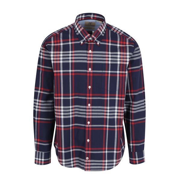 Camasa modern fit albastra in carouri JP 1880