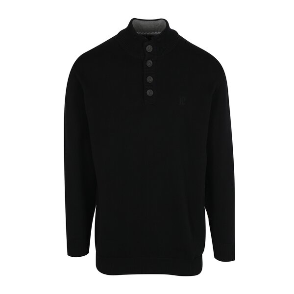 Pulover negru cu logo brodat JP 1880