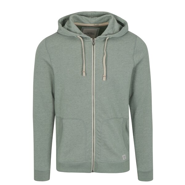 Hanorac verde deschis cu gluga si buzunare - Jack & Jones