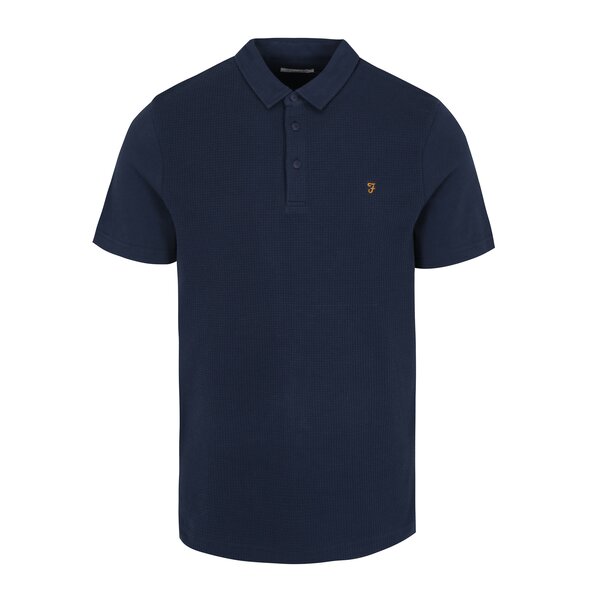 Tricou polo bleumarin cu logo brodat - Farah Pendelton