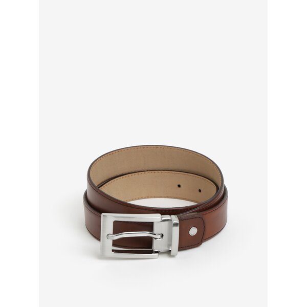 Curea maro din piele naturala - Selected Homme Baxter