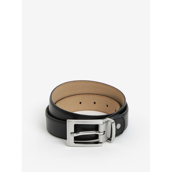 Curea neagra din piele naturala - Selected Homme Baxter