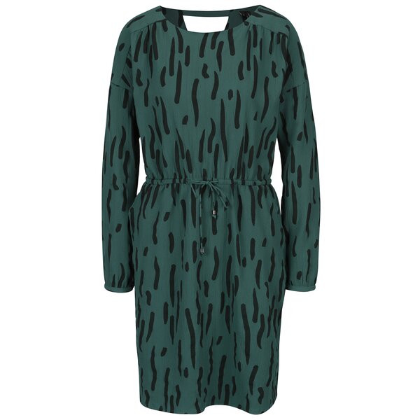 Rochie verde cu print floral si snur in talie - VERO MODA Bali