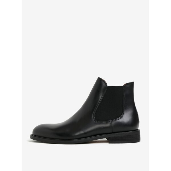 Ghete chelsea negre din piele - Selected Homme Baxter