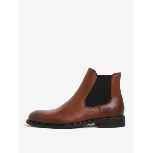 Ghete chelsea maro din piele - Selected Homme Baxter