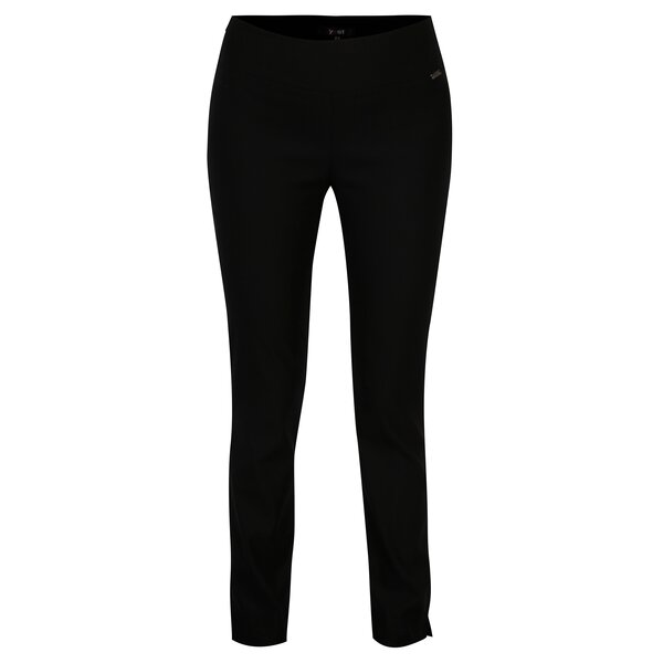 Pantaloni straight negri cu talie elastica Yest