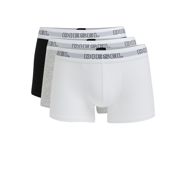 Set de 3 perechi de boxeri multicolori cu logo in talie - Diesel