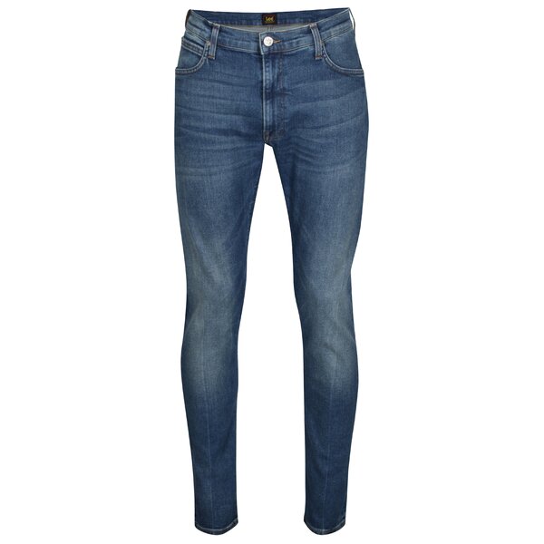 Blugi slim fit albastri cu aspect prespalat pentru barbati - Lee Luke